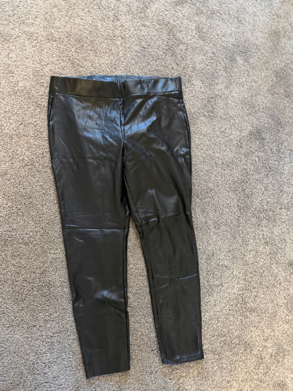 LOFT Black Faux Leather Leggings